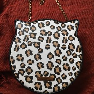 💛Leopard Print Cat Shaped Statement Purse